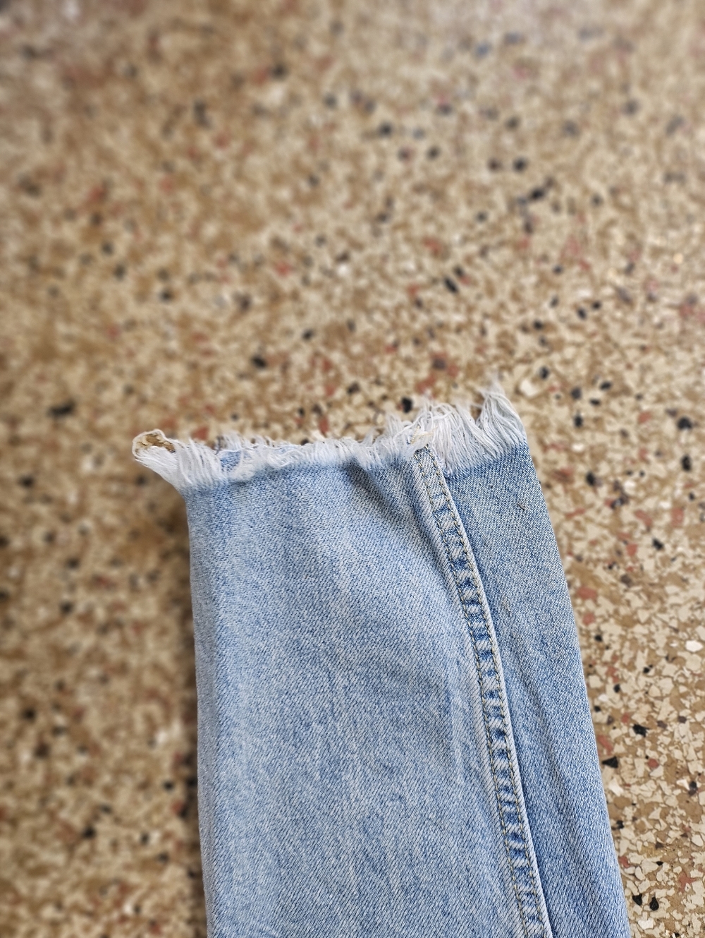 OAT NEW YORK High Rise Denim Jeans Distressed Raw Hem Light Wash Women's 28 - Picture 6 of 10